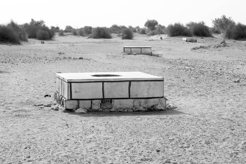 Beris (shallow drinking water wells)in the bed of a seasonal rivulet in Hema village in Jaisalmer district, Rajasthan - rejuvenated by Chattar Singh Jam, the Water Wizard of Thar Desert